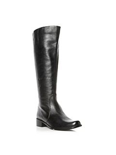 Dune Tolworth Side Zip Riding Boots Black   