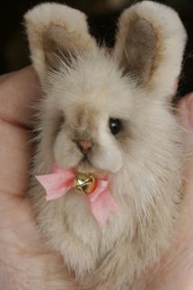 Mink Fur Original Miniature Lop Bunny Rabbit Teddy Bear Artist