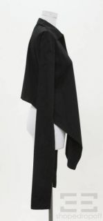 Kimberly Ovitz Black Cropped Back Long Sleeve Top Size Medium
