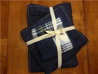 Kids New Complete Kingston Quilted Bedding Set in Twin Navy