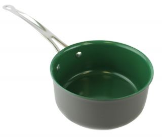 Piece Anodized Green Non Stick Kitchen Cookware Set Pans Pots