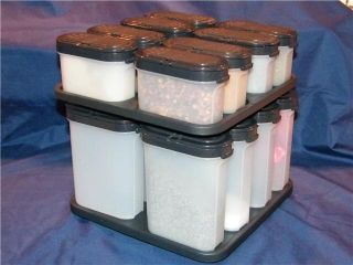 Tupperware Spice Carousel 8 Spice Containers New
