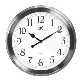 New Traditional Round Brushed Nickel Kitchen Wall Clock