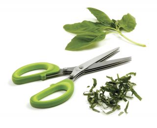 Steel Triple Blade Herb Scissors Garnish Snips Kitchen Shears