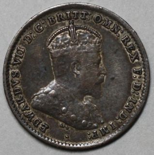 Sterling Silver 3 Pence King Edward VII First 3 Pence Coin