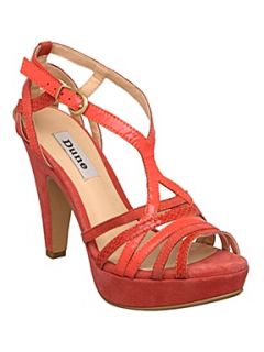 Dune Foley D Caged Platfrom Sandal Coral   