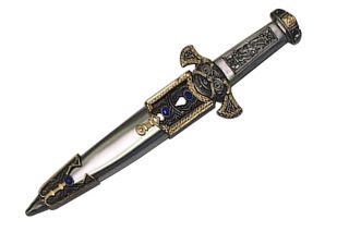 Short Sword Fantasy Pugio Dagger Gladiator Knife with Scabbard
