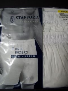 Stafford Pack 2 Knit Boxers Mens Medium or Large