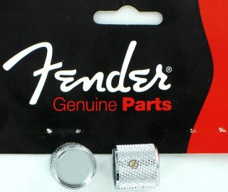 Fender Chrome Barrel Knobs Telecaster or P Bass Pair