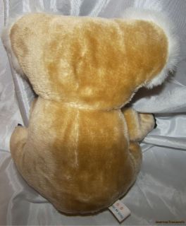 RARE Vintage SOS Plush 11 Tan Koala Bear Velcro Hugging Paws Made in