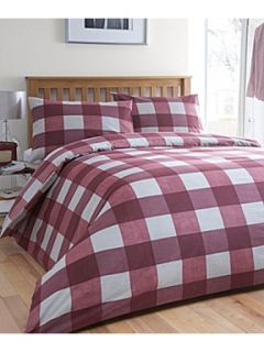 Linea Brushed cotton check double duvet cover set   House of Fraser