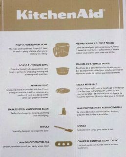 New KitchenAid 7 Cup Food Processor Stainless Steel Blade Prep Slicer