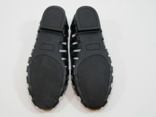 New Girls Kids Korner Ashley Black Flat Sandal Shoes 4