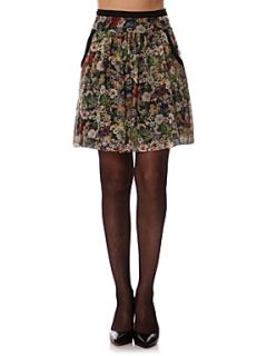 Kookai Floral silk chiffon skirt Multi Coloured   House of Fraser