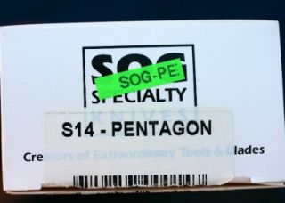 Seki Japan SOG PE s14 Pentagon Tactical Knife Kydex Sheath w Box Early