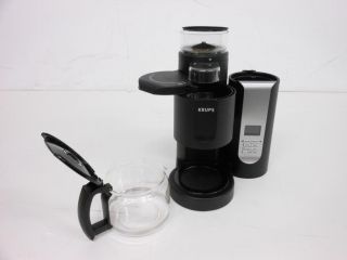 Krups KM7000 10 Cup Grind Brew Coffee Maker w Stainless Steel Conical
