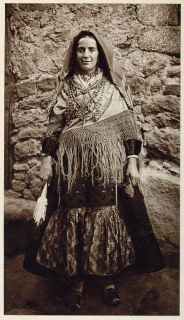 1925 Alberca Spain National Costume Folk Dress Woman   ORIGINAL