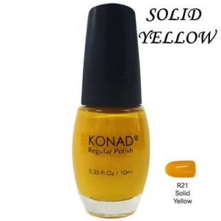 Konad Nail Design Art Regular Nail Polish Solid Yellow USA