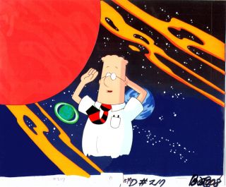 40 Off Dilbert Animation Cel Relaxing in The Cosmos