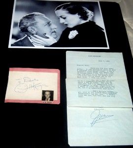 HAND SIGNED LETTER OTTO KRUGER (D.1974) AUTOGRAPH AND GREAT PRINT