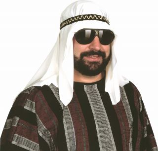 Adult Sheik Arabian Arab Bin Laden Headpiece Headdress Joseph Fancy