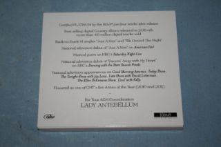 Lady Antebellum 2012 CMA Award Consideration Own The Night CD SEALED