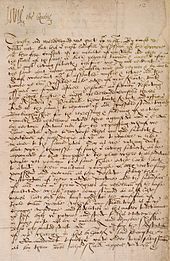 Official letter of Lady Jane Grey signing herself as Jane the Quene