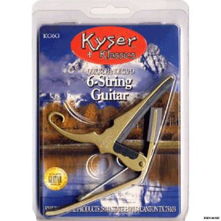 Brand New Kyser KG6G Quick Change 6 String Guitar Capo Gold KG6 Ships