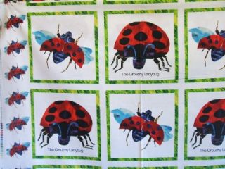 Andover Grouchy Ladybug Bug Eric Carle Fabric Panel New