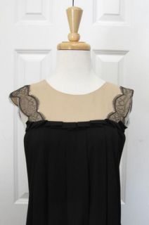 Stunning 3 1 Phillip Lim Black Lace Print Draped Dress Sz L