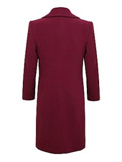 Minuet Petite Red Double Collar Wool Coat Red   