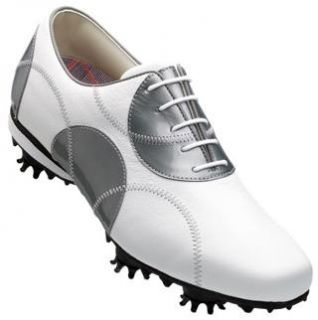 FootJoy LoPro Ladies Golf Spike Shoes White Silver 97075 New Retail $