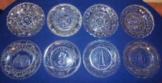 Lacy Sandwich Flint Glass Cup Plates Clay Ships Harrison Bunker Hill