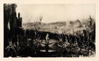 1939 Photogravure Pierre Laprade Landscape Garden Flowers Post