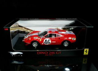 Ferrari Dino 246 GT LM 1972 Hot Wheels Elite Diecast 1 18 Scale