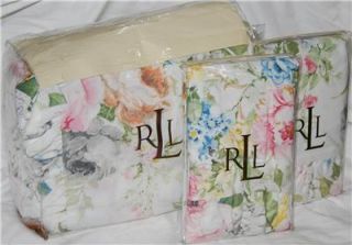 Ralph Lauren Home Lake Floral King Duvet Shams New 1st Quality
