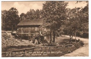 Vintage Postcard Mill Messerschmidts Lake Westbrook Ct