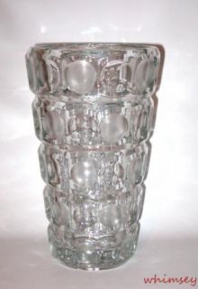 Rosice Large 10 Clear Glass Vase Frosted Lens Sklo Union Czech 1957