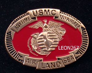 USMC Anytime Anwhere Land Sea Air Pin Awesome