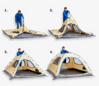 New Big 4 Person Camping Dome Tent 94 x 94 x 55 Easy Set Up