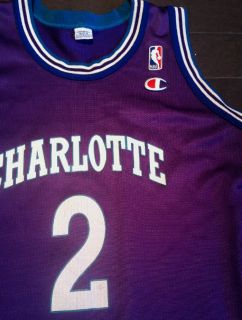 Larry Johnson Charlotte Hornets Champion Jersey Grandmama s XS NBA