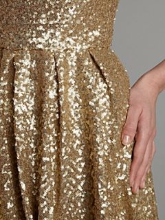tfnc Fit and flare sequin dress Gold   