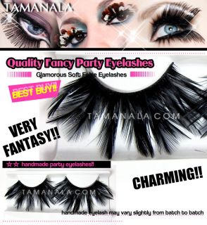 Eyelash Black Feather Fake Party Lash Makeup Salon Studio Competition