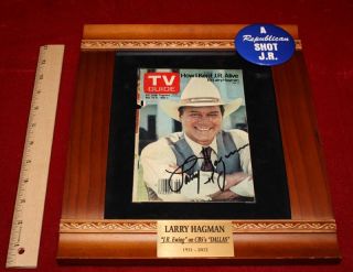 Larry Hagman Signed Autograph COA UACC Button J R Ewing Beer Dallas