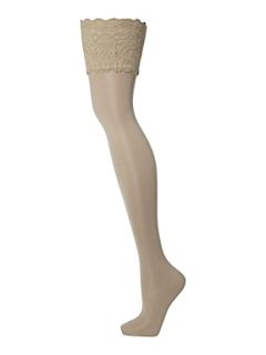 Wolford Individual 10 stocking Ivory   House of Fraser