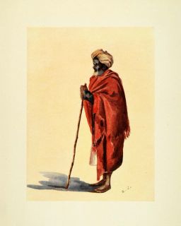 1914 Print Hindu Pariah Beggar Lady Lawley Turban Southern India