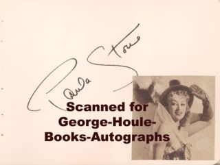 Paula Stone Autograph 1935