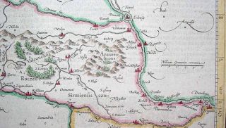 1585 1633 Mercator Map Balkans Croatia Bosnia Sava