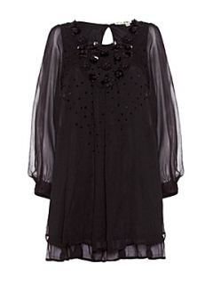Uttam Boutique Sequin detail dress. Black   House of Fraser