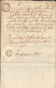 100229   OLD GERMAN DOCUMENT   1803   seal + tax stamp